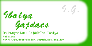 ibolya gajdacs business card
